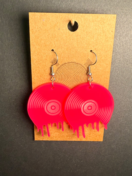 Melting Records Earrings