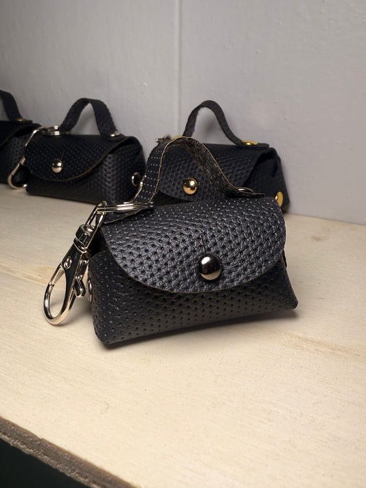 Mini Leather Purse Charm