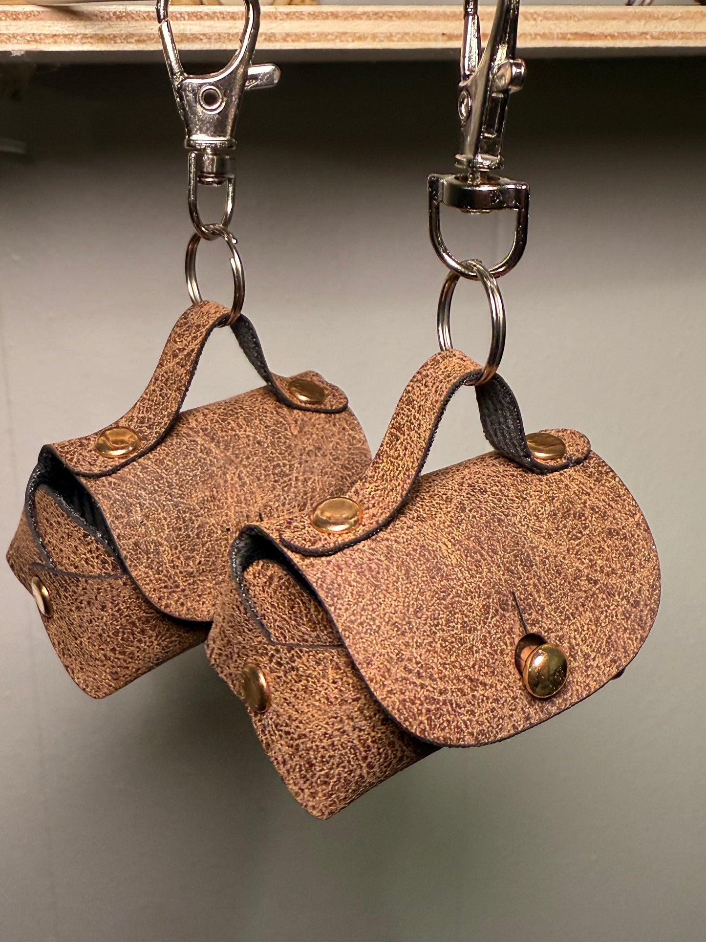 Mini Leather Purse Charm