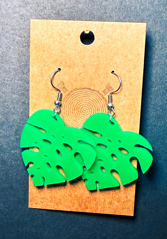 Monstera Earrings