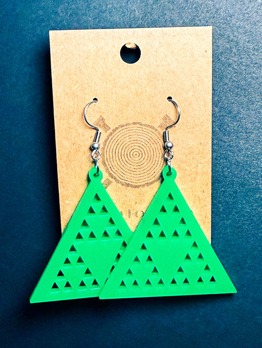 Fractal Pyramid Earrings