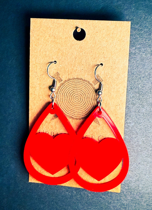 Heart Drop Earrings