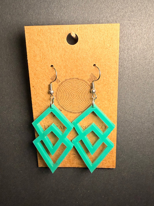 Double Diamond Earrings