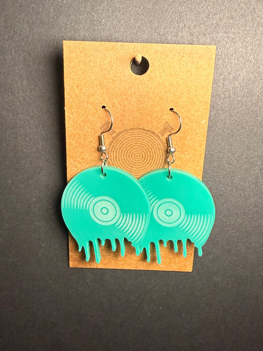 Melting Records Earrings